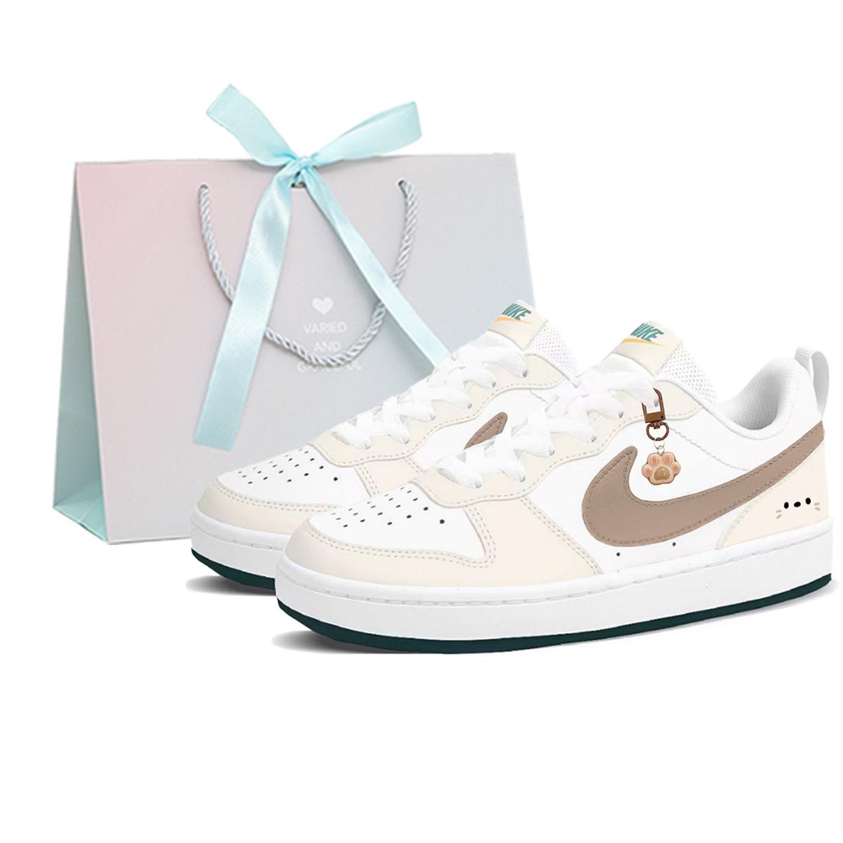 Nike Court Borough 2 Leather Slip Resistant Abrasion Resistant Low top Skateboard Shoes Women s Brown White BQ5448-017(Team2096-SBOX) 38
Nike Court Borough 2 Leather Slip Resistant Abrasion Resistant Low top Skateboard Shoes Women s Brown White BQ5448-017(Team2096-SBOX) 38