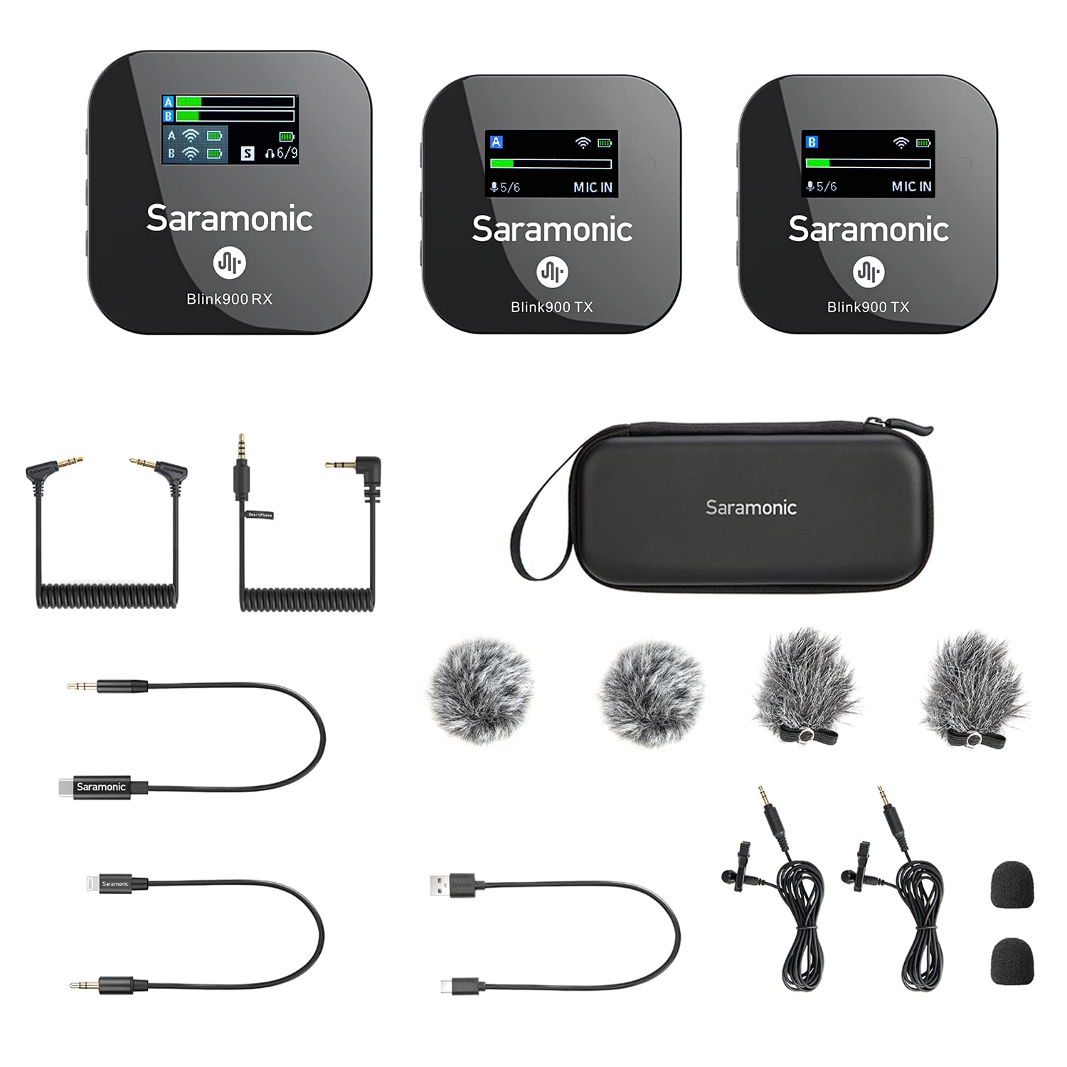 Saramonic Blink900 B2 Ultra Compact Wireless Lavalier Microphone System Dual Channel for DSLR Camera, Smartphone, Tablet, Vlogging, Mobile
Saramonic Blink900 B2 Ultra Compact Wireless Lavalier Microphone System Dual Channel for DSLR Camera, Smartphone, Tablet, Vlogging, Mobile