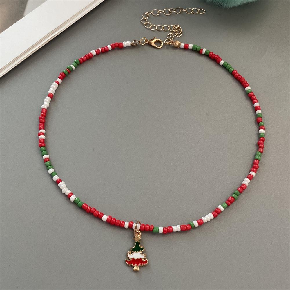 Christmas Necklaces for Women Girls Handmade Rice Beads X mas Tree Santa Claus Snowman Gift Necklace Pendant New Year Jewelry
Christmas Necklaces for Women Girls Handmade Rice Beads X mas Tree Santa Claus Snowman Gift Necklace Pendant New Year Jewelry