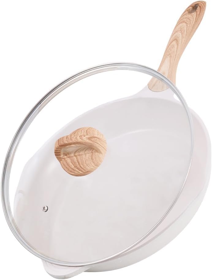 Сковорода из алюминия с гранитным антипригарным покрытием диаметром 8 дюймов и ручкой из каучукового дерева United States бежевый
Сковорода из алюминия с гранитным антипригарным покрытием диаметром 8 дюймов и ручкой из каучукового дерева United States бежевый