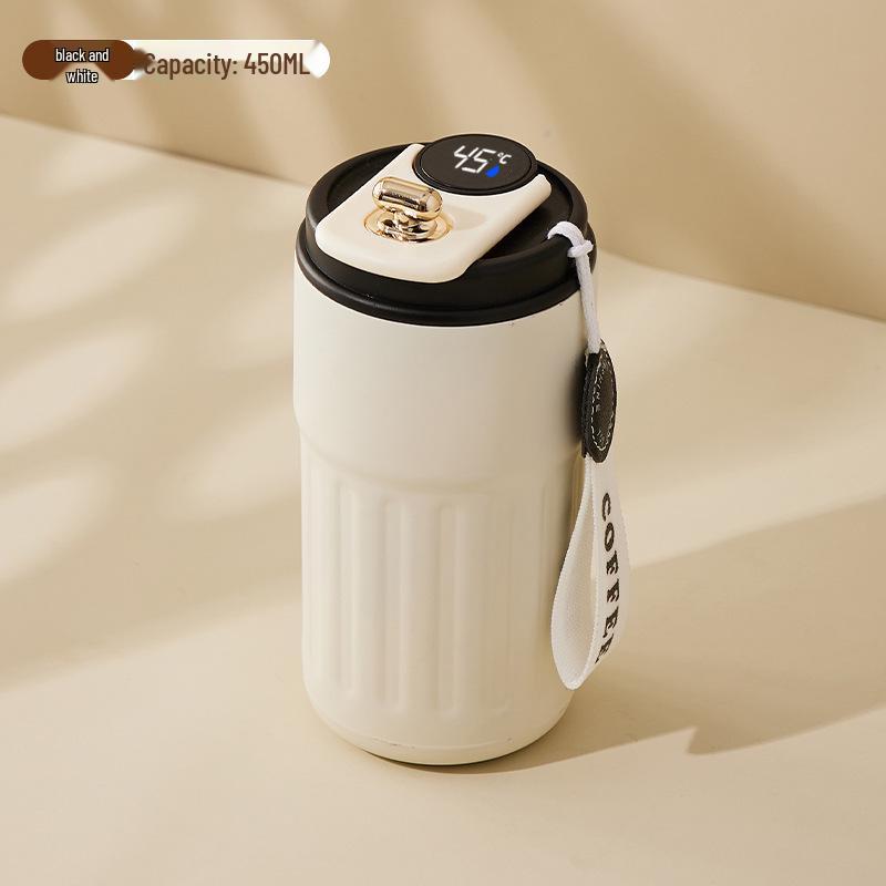 316 Stainless Steel Temperature Display Coffee Cup - Double-Layer, Vacuum Insulated, Portable with Lanyard 450ml чёрный
316 Stainless Steel Temperature Display Coffee Cup - Double-Layer, Vacuum Insulated, Portable with Lanyard 450ml чёрный