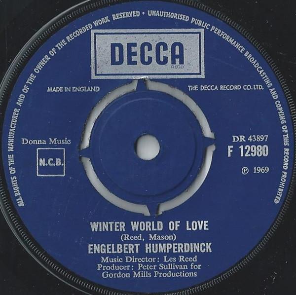 7inch Record ENGELBERT HUMPERDINCK - Winter World Of Love F12980 Decca 1969 UK Pop Used
7inch Record ENGELBERT HUMPERDINCK - Winter World Of Love F12980 Decca 1969 UK Pop Used