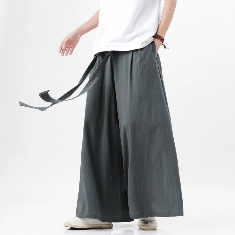 Summer Cotton and Linen Large Size Loose Trousers Men s Japanese Chinese Style Linen Streamer Men s Wide-leg Pants XXXL чорний
Summer Cotton and Linen Large Size Loose Trousers Men s Japanese Chinese Style Linen Streamer Men s Wide-leg Pants XXXL чорний