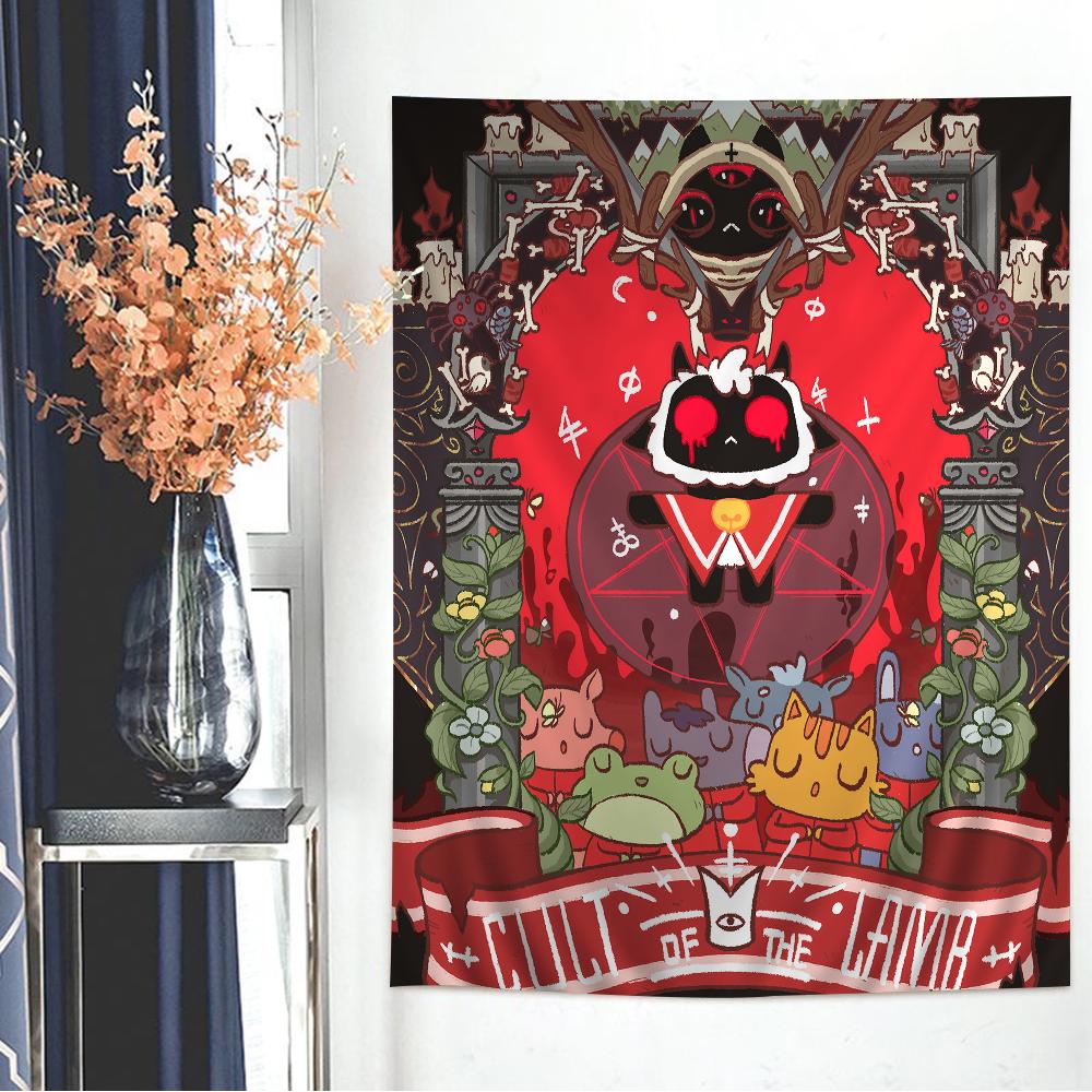 Cult of The Lamb Video Game Anime Tapestry Tarot Hippie design works as wall rugs for dorm and home decor 74x94cm(29x37in)
Cult of The Lamb Video Game Anime Tapestry Tarot Hippie design works as wall rugs for dorm and home decor 74x94cm(29x37in)