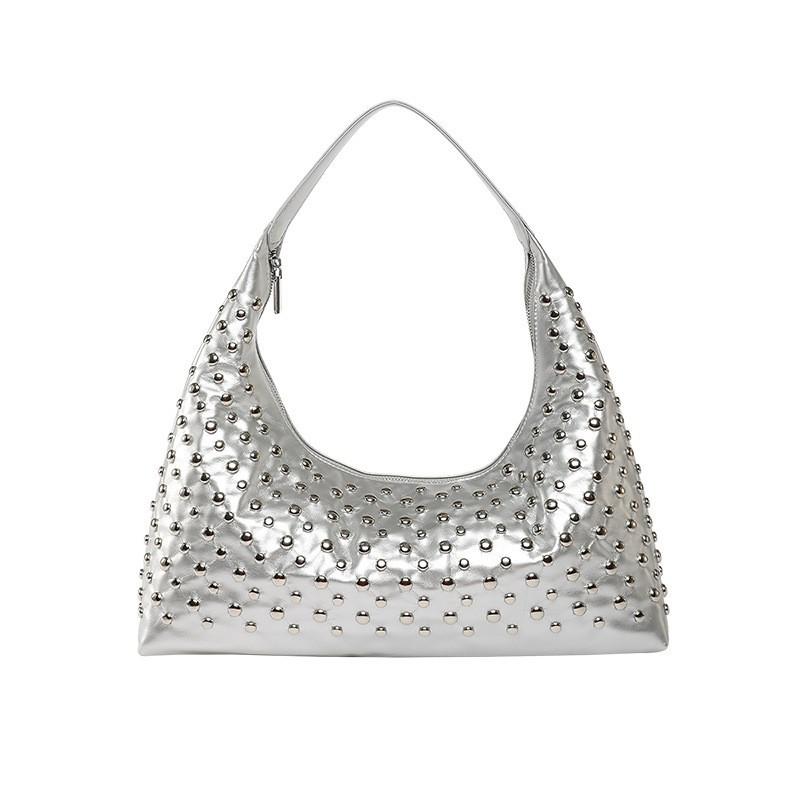 Retro High-end Commuting Armpit Bag Women s 25 Unique Rivet Design Large Capacity Shoulder срібний
Retro High-end Commuting Armpit Bag Women s 25 Unique Rivet Design Large Capacity Shoulder срібний