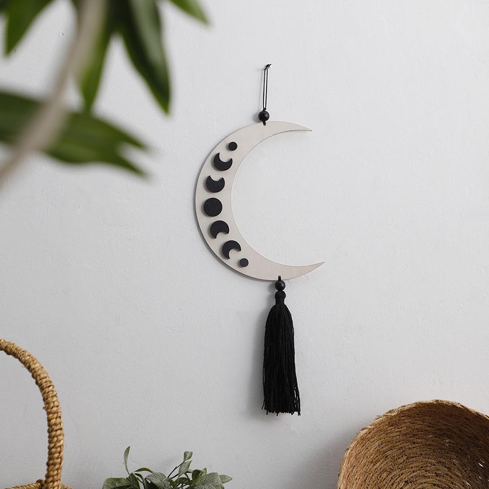 Wooden Wall Hanging Decor Moon Phase White Black Macrame Boho Home Decoration Nordic Wall Decor Room Decors Aesthetic Ornament
Wooden Wall Hanging Decor Moon Phase White Black Macrame Boho Home Decoration Nordic Wall Decor Room Decors Aesthetic Ornament