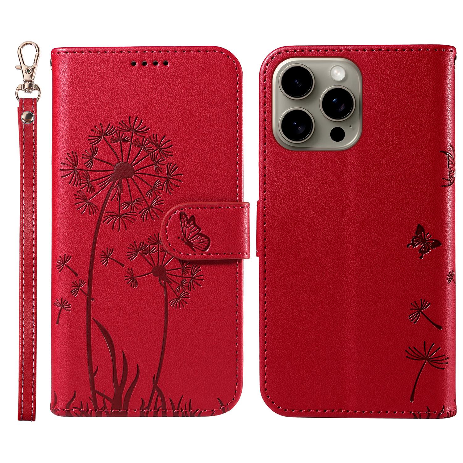 For iPhone 15 Pro Leather Case Wallet Phone Cover Dandelion Imprint Red
For iPhone 15 Pro Leather Case Wallet Phone Cover Dandelion Imprint Red