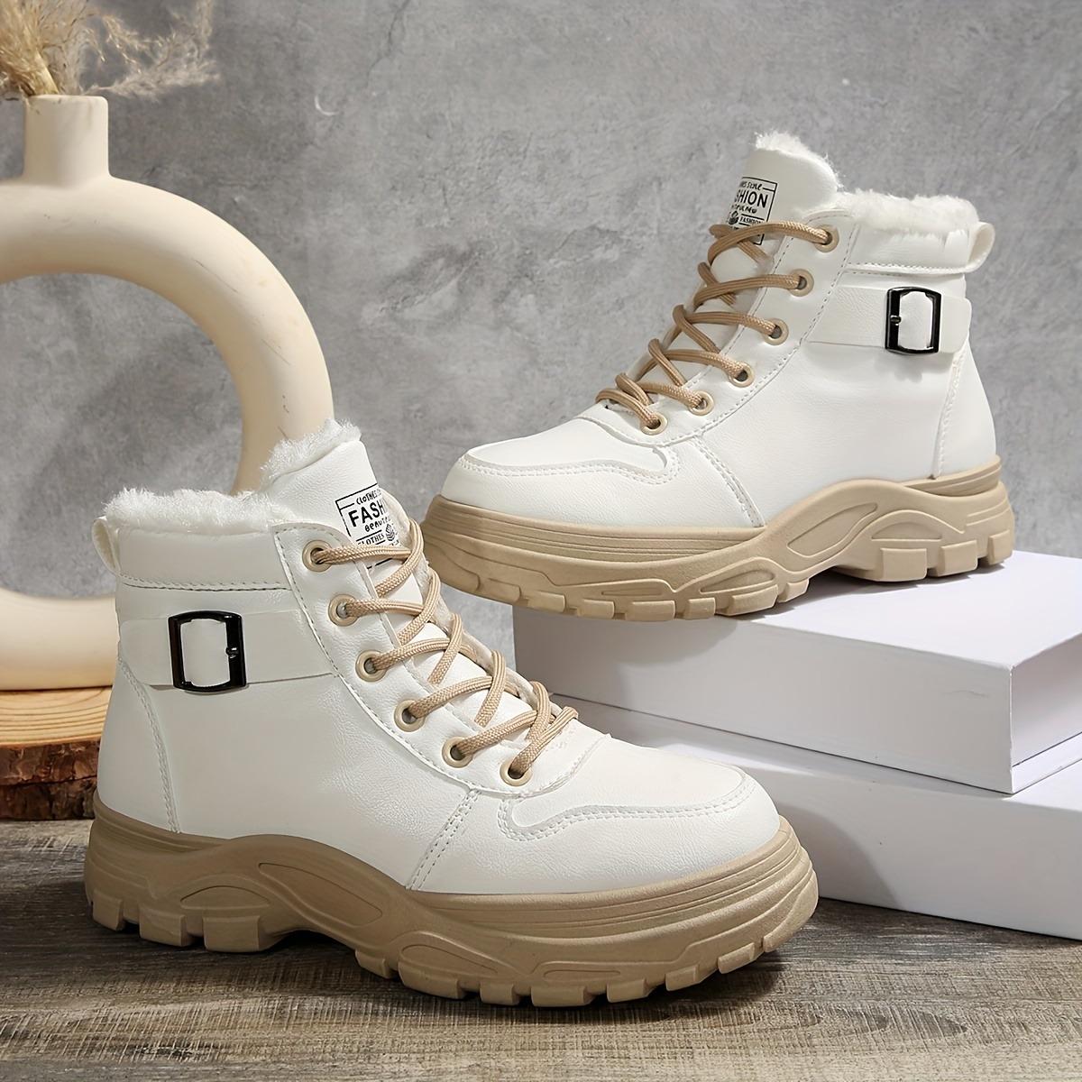 Женские зимние короткие ботинки - Повседневные плюшевые ботинки на шнуровке с высоким верхом, спортивные, из теплой ткани, с круглым носком, на низком каблуке, с толстой подошвой 42 белый
Женские зимние короткие ботинки - Повседневные плюшевые ботинки на шнуровке с высоким верхом, спортивные, из теплой ткани, с круглым носком, на низком каблуке, с толстой подошвой 42 белый