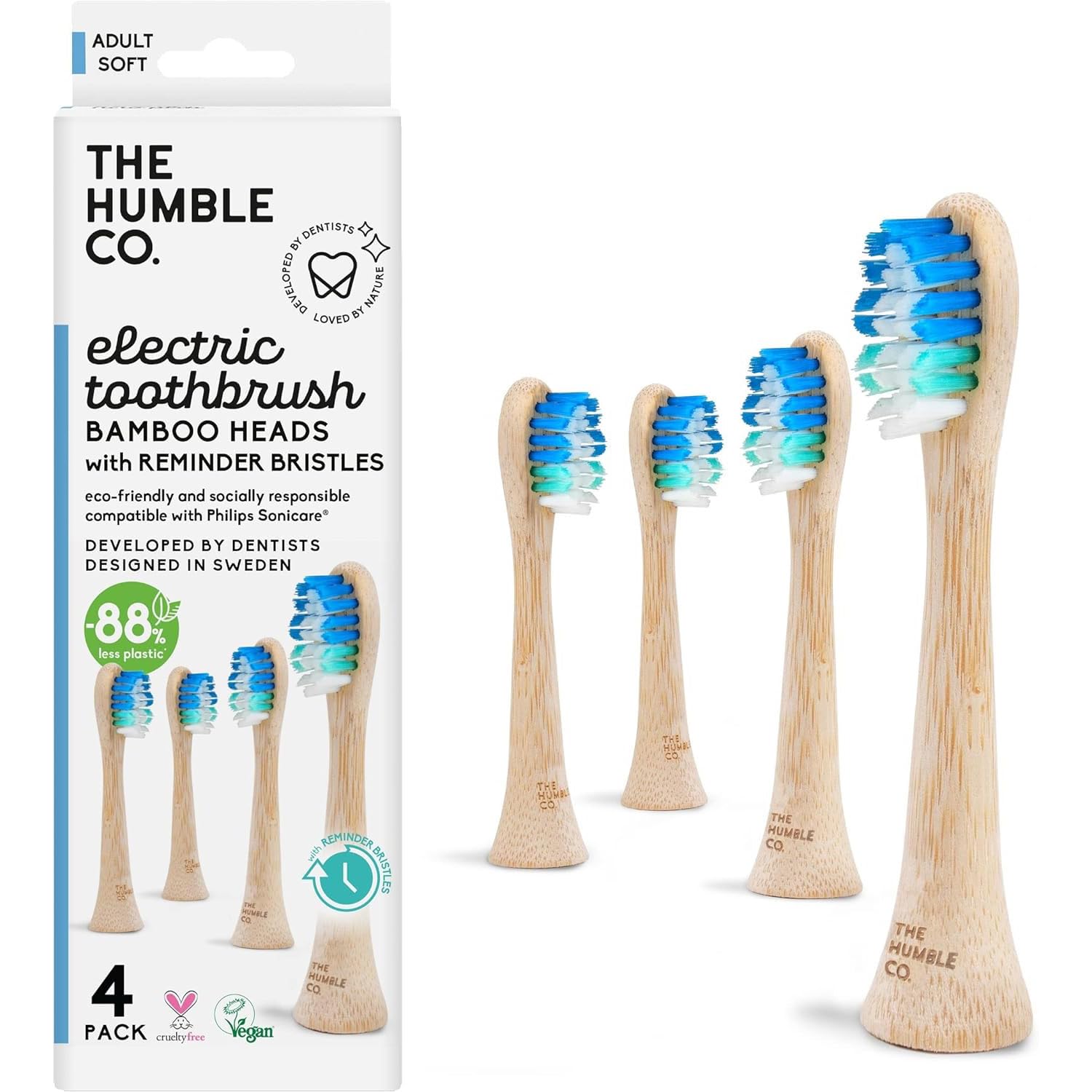 THE HUMBLE Сменная щетка для бамбуковой электрической зубной щетки CO. (для Sonicare) синий
THE HUMBLE Сменная щетка для бамбуковой электрической зубной щетки CO. (для Sonicare) синий