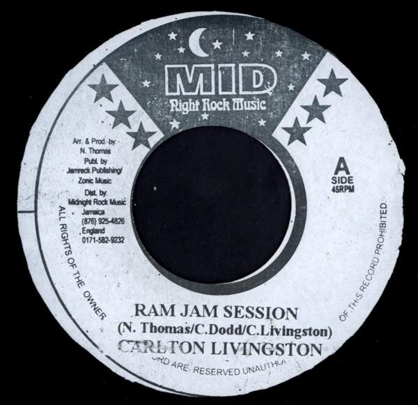 7inch Record CARLTON LIVINGSTON Ram Jam Session NONE Midnight Rock Jamaica Reggae Ska Dub Used
7inch Record CARLTON LIVINGSTON Ram Jam Session NONE Midnight Rock Jamaica Reggae Ska Dub Used