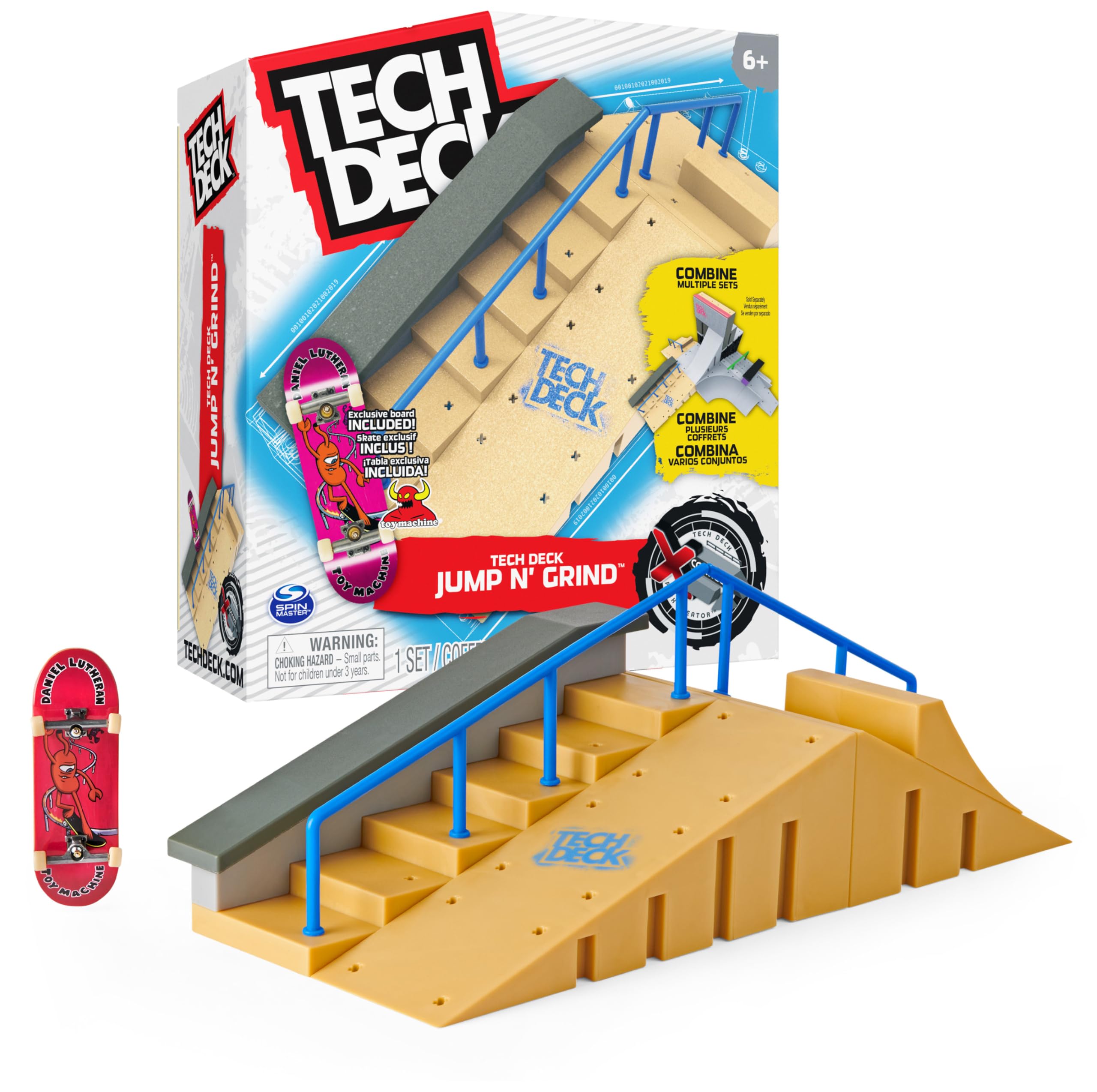 Tech Jump Grind Park Настраиваемый и сборный набор для спуска с эксклюзивной игрушкой для детей от 6 лет и старше. Платформа, N X-Connect Creator, Fingerboard,
Tech Jump Grind Park Настраиваемый и сборный набор для спуска с эксклюзивной игрушкой для детей от 6 лет и старше. Платформа, N X-Connect Creator, Fingerboard,