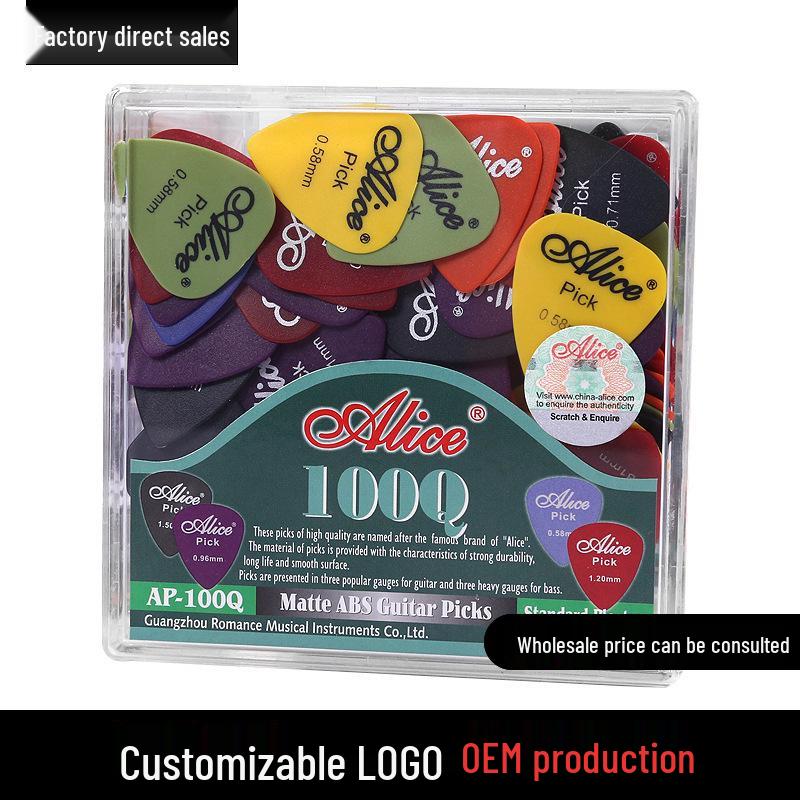 Alice Boxed 100-Pack Guitar & Ukulele Picks for Folk, Electric, and Acoustic Guitars Mixed 0.58/0.71/0.81 100 Pack
Alice Boxed 100-Pack Guitar & Ukulele Picks for Folk, Electric, and Acoustic Guitars Mixed 0.58/0.71/0.81 100 Pack