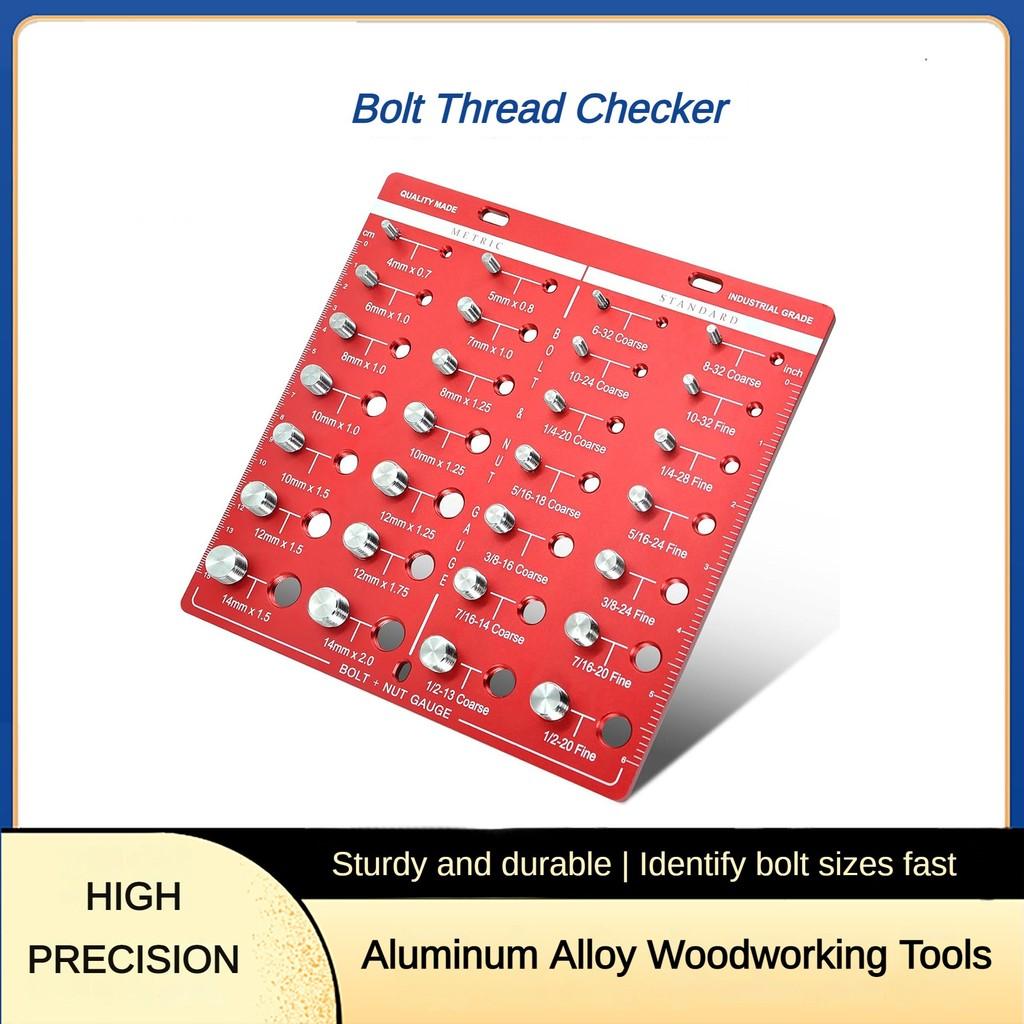 Nut And Bolt Thread Checker High Precision Screw Measuring Gauge Aluminum Alloy Metric Size Nut Checker 28 Holes-Red
Nut And Bolt Thread Checker High Precision Screw Measuring Gauge Aluminum Alloy Metric Size Nut Checker 28 Holes-Red