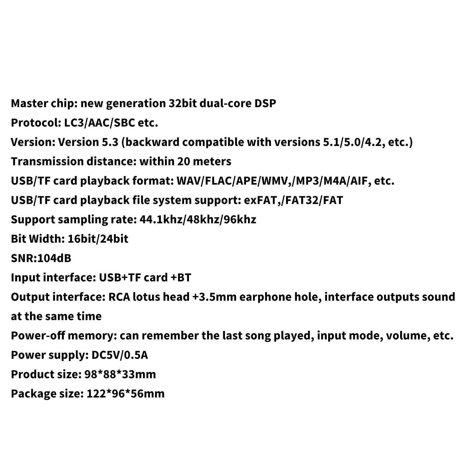 Wireless Sound Adapter for Old Amplifiers Featuring Bluetooth-compatible 5.3 Support Multiple Playback Option 1
Wireless Sound Adapter for Old Amplifiers Featuring Bluetooth-compatible 5.3 Support Multiple Playback Option 1