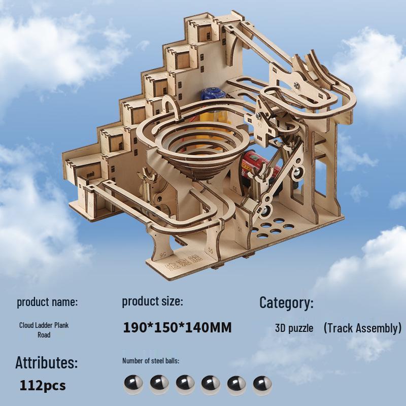 3D Wooden Mechanical Jigsaw Puzzle: DIY Track with Rolling Ball for Adults
3D Wooden Mechanical Jigsaw Puzzle: DIY Track with Rolling Ball for Adults