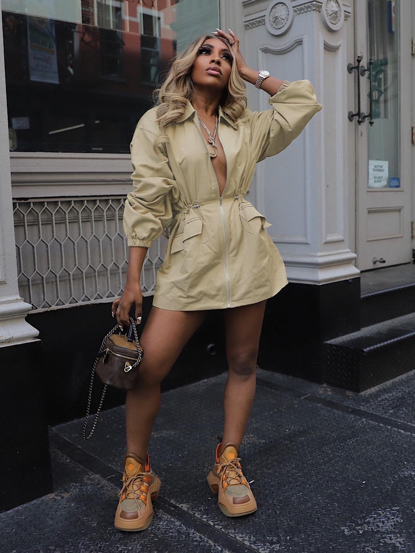TW534 Women s Casual Loose Midi Trench Coat with Drawstring Waist for Spring and Autumn Medium
TW534 Women s Casual Loose Midi Trench Coat with Drawstring Waist for Spring and Autumn Medium