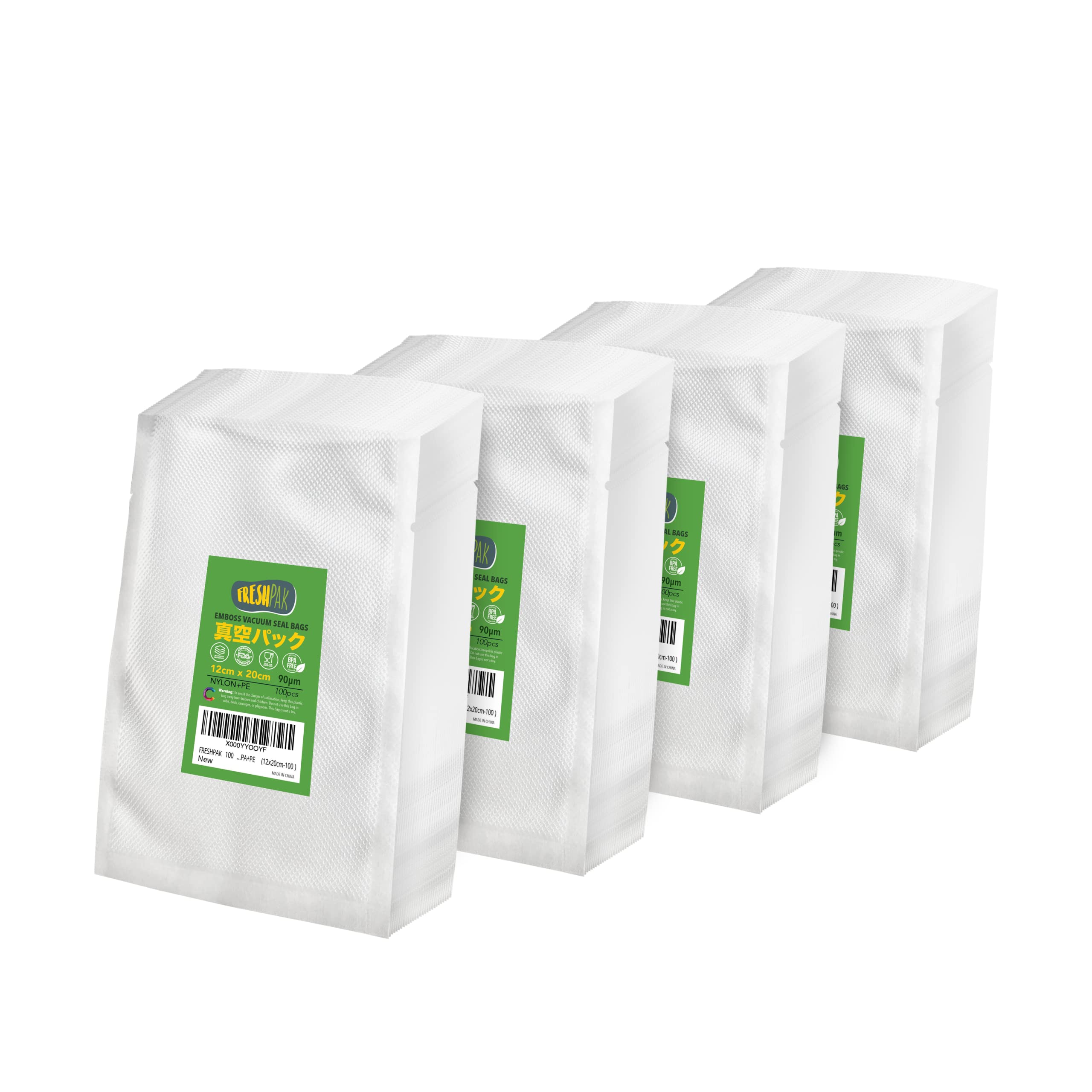 Вакуумный пакет FRESHPAK с тиснением 12x20 см 4x100 штук Нейлон Diamond Длительная свежесть Сохранение продуктов Размораживание в микроволновой печи Хранение в замороженном виде
Вакуумный пакет FRESHPAK с тиснением 12x20 см 4x100 штук Нейлон Diamond Длительная свежесть Сохранение продуктов Размораживание в микроволновой печи Хранение в замороженном виде