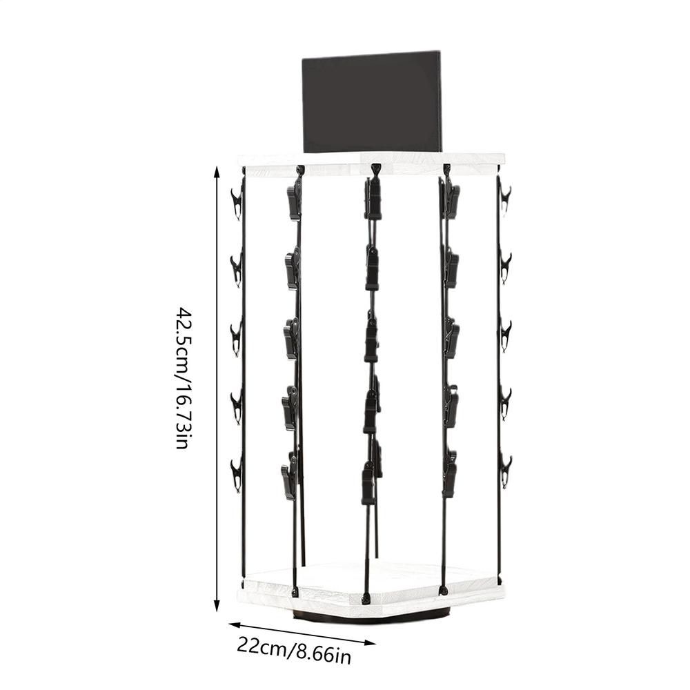 5 Tiers 40 Clips 360 Rotating Storage Organizer with Message Board Chip Rack Organizer Snack Holder for Stores Countertop Party білий
5 Tiers 40 Clips 360 Rotating Storage Organizer with Message Board Chip Rack Organizer Snack Holder for Stores Countertop Party білий