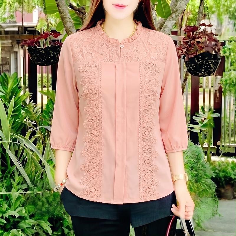 ZANZEA Women Casual Turn Down Collar 3/4 Sleeve Lace Crochet Splice Loose Blouse 5XL рожевий
ZANZEA Women Casual Turn Down Collar 3/4 Sleeve Lace Crochet Splice Loose Blouse 5XL рожевий