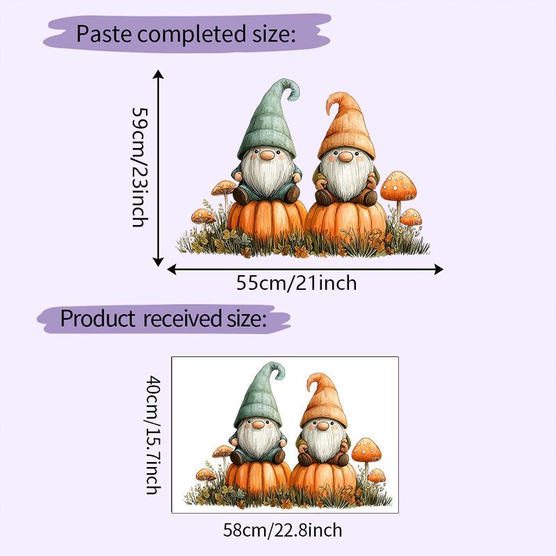 Halloween Gnome Pumpkin Window Decal - No Glue Needed. 40x58CM
Halloween Gnome Pumpkin Window Decal - No Glue Needed. 40x58CM