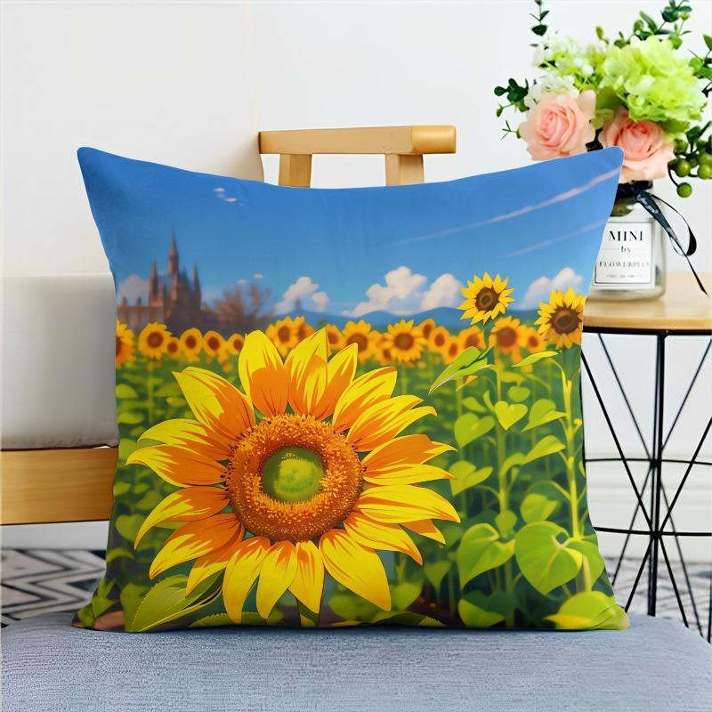 Маленька свіжа наволочка з соняшником, прикраса для гуртожитку, офісу, вітальні, дому 45x45cm
Маленька свіжа наволочка з соняшником, прикраса для гуртожитку, офісу, вітальні, дому 45x45cm