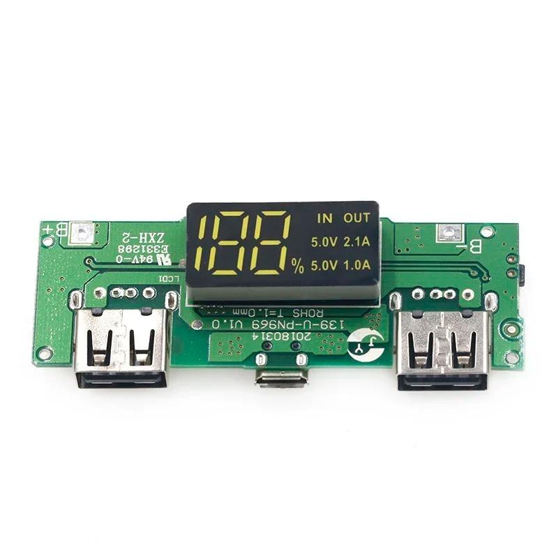 Плата зарядного пристрою для літієвої батареї LED Dual USB 5V 2.4A Micro/Type-C USB Mobile Power Bank 18650 Charging Module 5V 2A 1A
Плата зарядного пристрою для літієвої батареї LED Dual USB 5V 2.4A Micro/Type-C USB Mobile Power Bank 18650 Charging Module 5V 2A 1A
