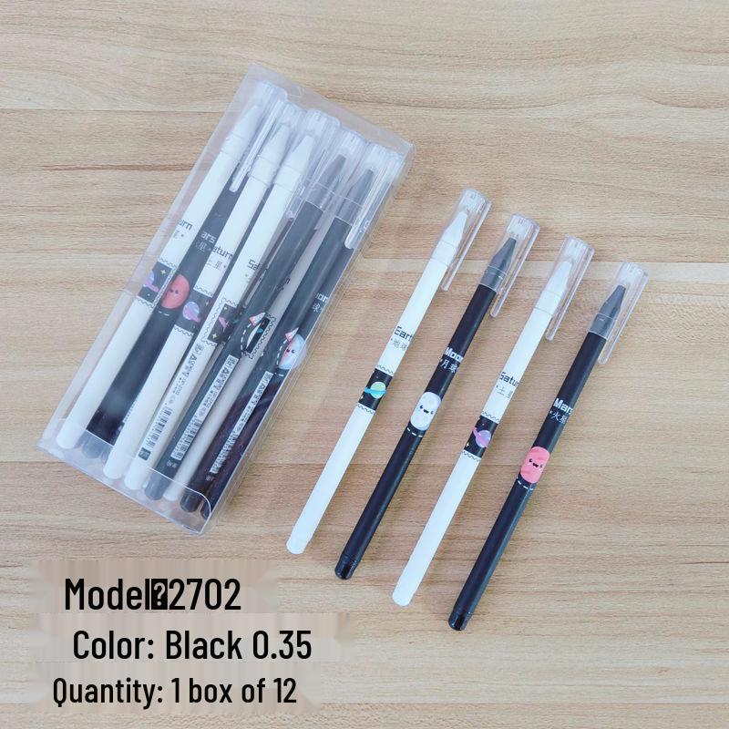 Handle Oumei Student Cartoon Gel Pen Set, 144 Pieces, Black Ink, 0.5mm, 0.38mm, 0.35mm 12 pieces per box
Handle Oumei Student Cartoon Gel Pen Set, 144 Pieces, Black Ink, 0.5mm, 0.38mm, 0.35mm 12 pieces per box