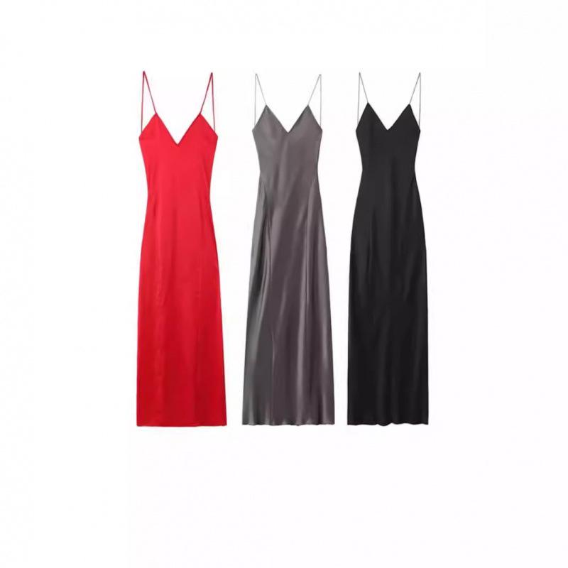 Summer Silk Satin Lingerie-Style Dress for Women - European & American Fashion Small чёрный
Summer Silk Satin Lingerie-Style Dress for Women - European & American Fashion Small чёрный
