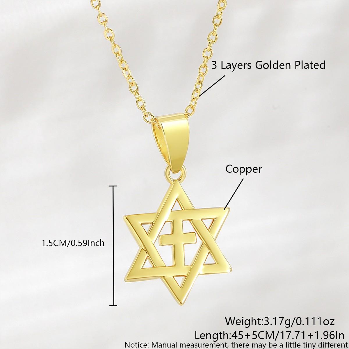 Hexagram Necklace for Men - Simple and Versatile, Fashionable and Unique. Hexagonal Star Necklace for Women. NAN11-2
Hexagram Necklace for Men - Simple and Versatile, Fashionable and Unique. Hexagonal Star Necklace for Women. NAN11-2