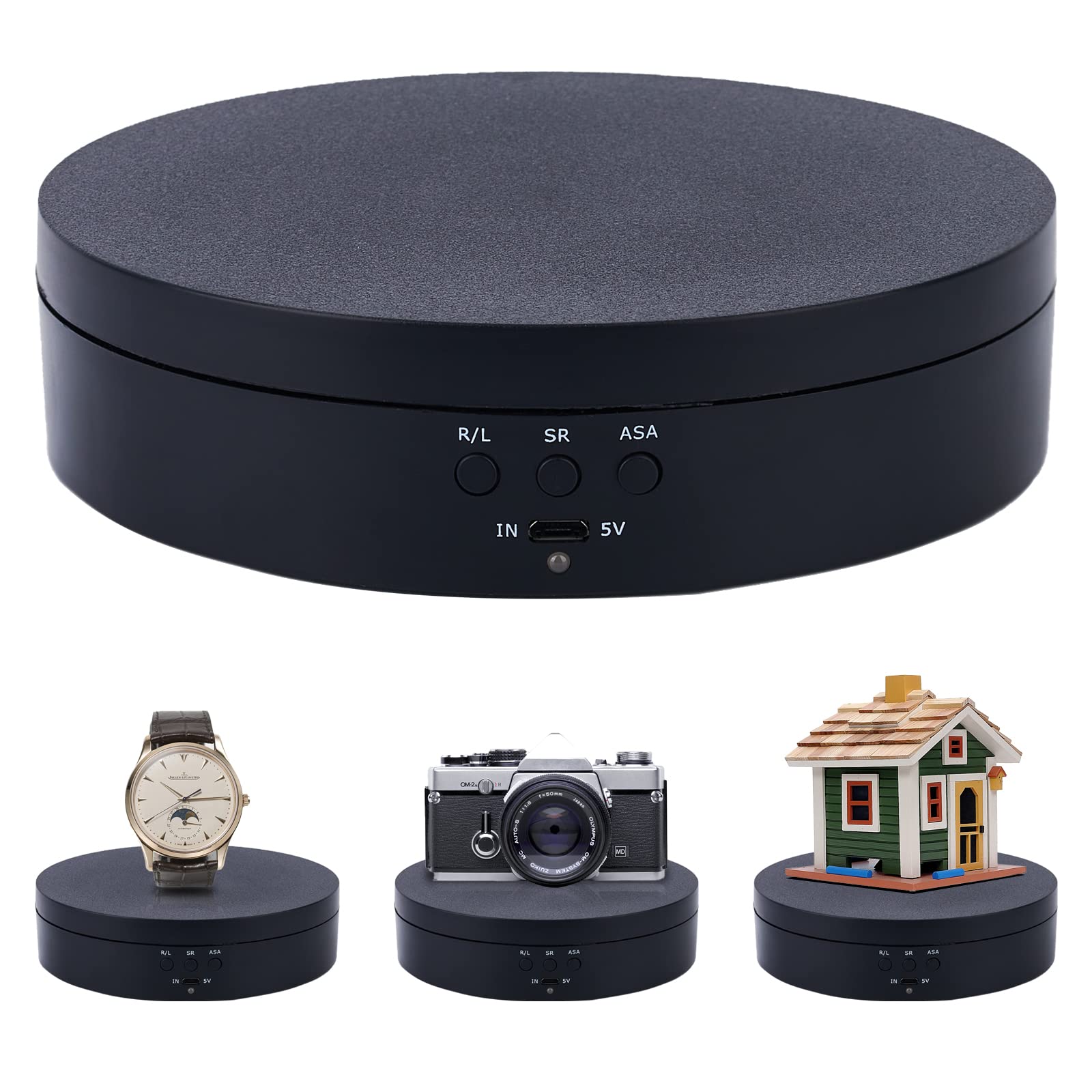 ZitFRi Electric Rotating Platform USB Powered 360° Turntable Diameter 13.8cm Load 3kg Display Stand for Figures and Models Black
ZitFRi Electric Rotating Platform USB Powered 360° Turntable Diameter 13.8cm Load 3kg Display Stand for Figures and Models Black