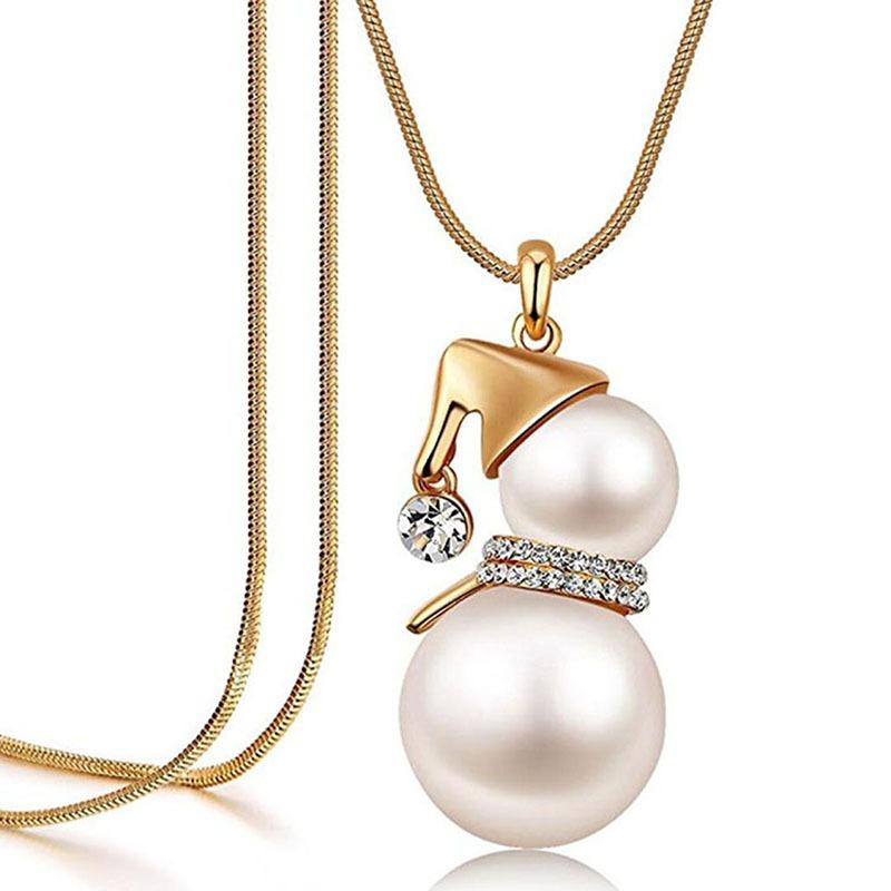 Cute Fashion Snowman Pendant Long Necklace for Women Gold Color Pearl Jewelry Gifts Wedding Jewelry Santa Claus Christmas Trendy WHITE&70cm золотий
Cute Fashion Snowman Pendant Long Necklace for Women Gold Color Pearl Jewelry Gifts Wedding Jewelry Santa Claus Christmas Trendy WHITE&70cm золотий