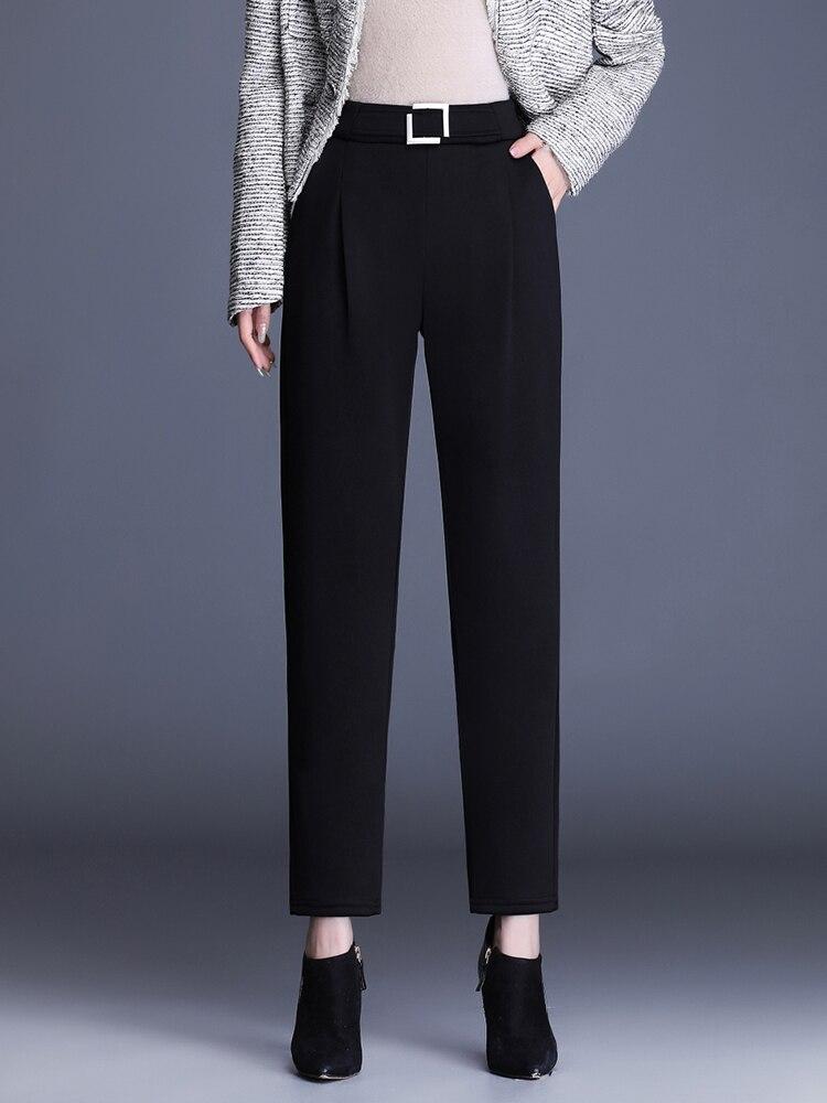 Осень-зима корейские модные женские теплые брюки с высокой талией плюс бархатные утепленные повседневные женские брюки-карандаш в стиле Харадзюку для официальной одежды XXXXL чёрный
Осень-зима корейские модные женские теплые брюки с высокой талией плюс бархатные утепленные повседневные женские брюки-карандаш в стиле Харадзюку для официальной одежды XXXXL чёрный