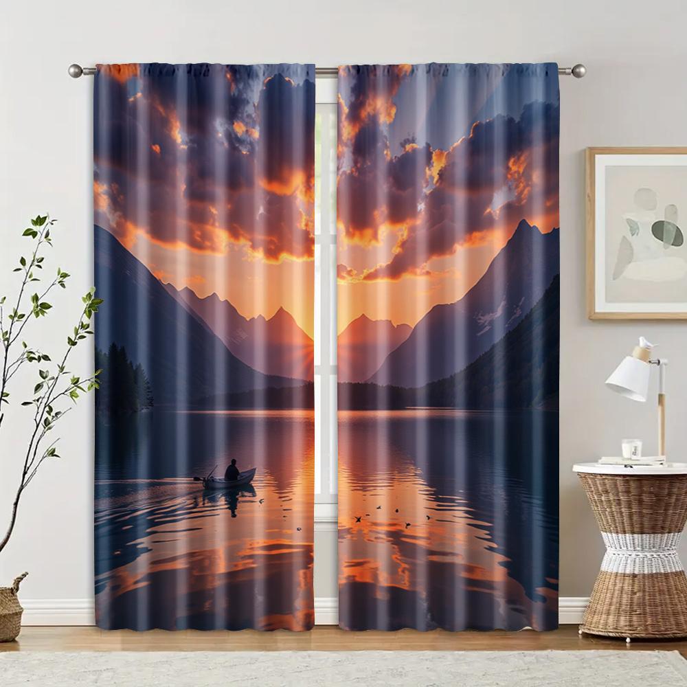 2 pcs filtering curtains (excluding rods non-movable without batteries) Serene Chinese Ink for use in bedrooms and living 100*130 Grommet Top 1pcs
2 pcs filtering curtains (excluding rods non-movable without batteries) Serene Chinese Ink for use in bedrooms and living 100*130 Grommet Top 1pcs