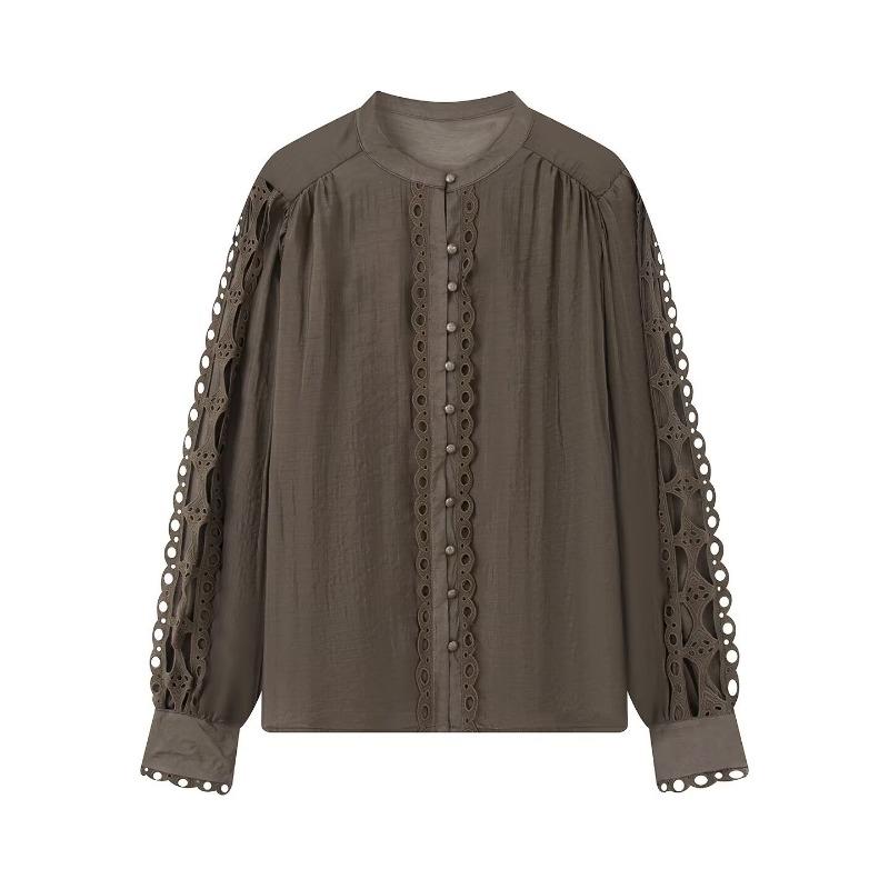 Women s Clothing Wholesale Spring New Solid Color Casual Versatile Lace Shirt Tops S коричневый
Women s Clothing Wholesale Spring New Solid Color Casual Versatile Lace Shirt Tops S коричневый