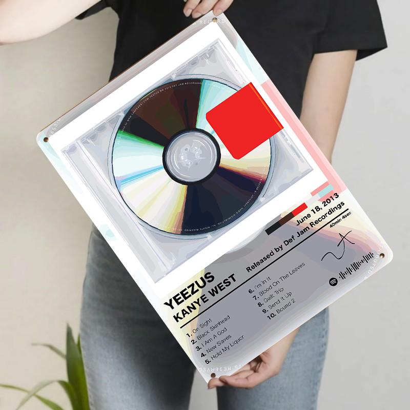 Kanye West Yeezus Album Cover Metal Wall Art Decor Music Vinyl Record Poster for Room Decoration 20x30cm(7.8x11.8inch)
Kanye West Yeezus Album Cover Metal Wall Art Decor Music Vinyl Record Poster for Room Decoration 20x30cm(7.8x11.8inch)