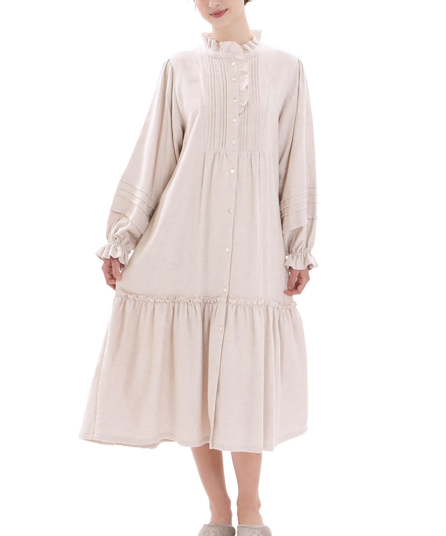 Cotton flannel shimmer ruffle dress слоновая кость
Cotton flannel shimmer ruffle dress слоновая кость
