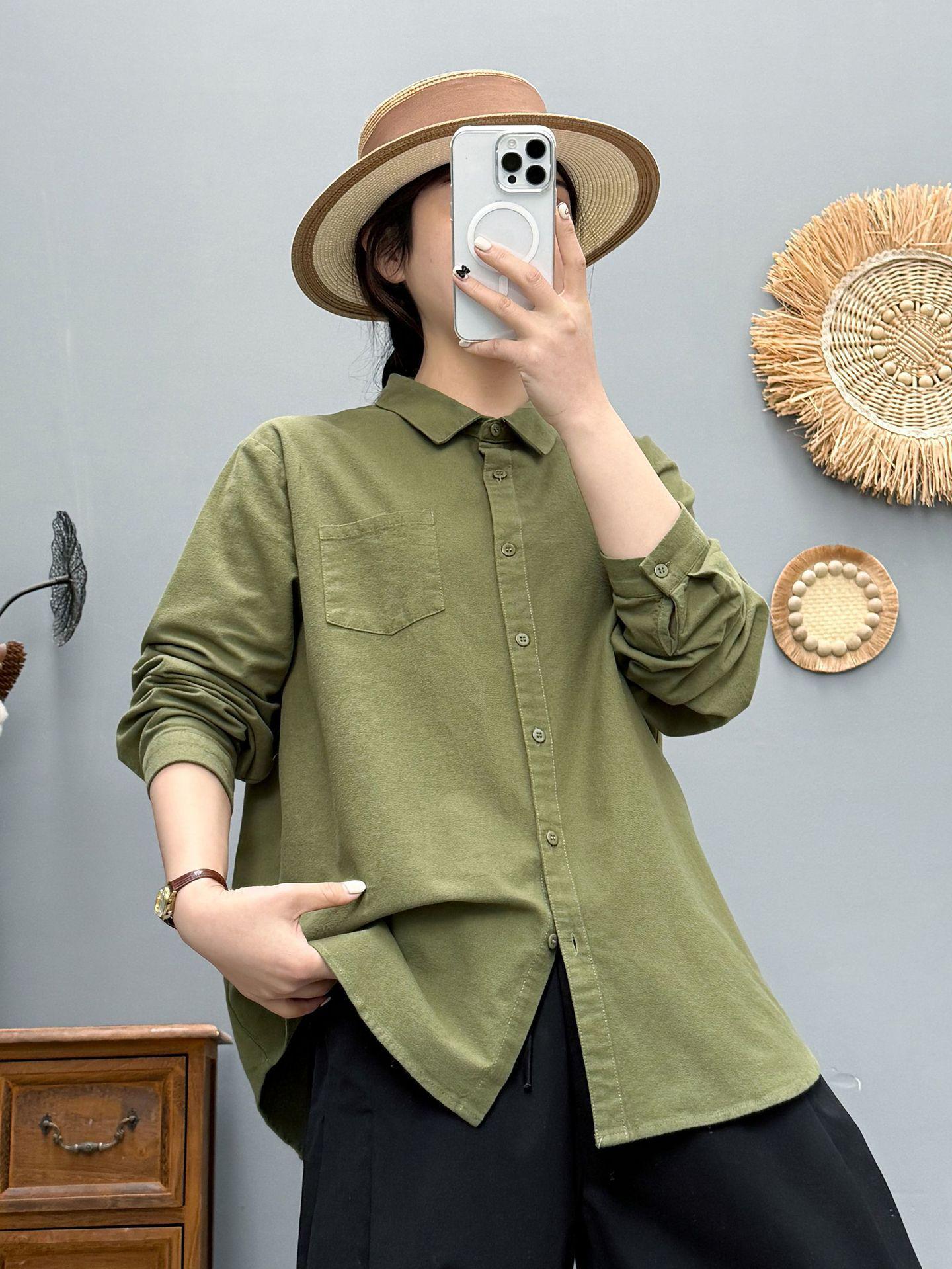 Women s Brushed Cotton Long Sleeve Shirt - Classic Solid Color for Spring/Autumn 2026 Casual Wear Large зелений
Women s Brushed Cotton Long Sleeve Shirt - Classic Solid Color for Spring/Autumn 2026 Casual Wear Large зелений