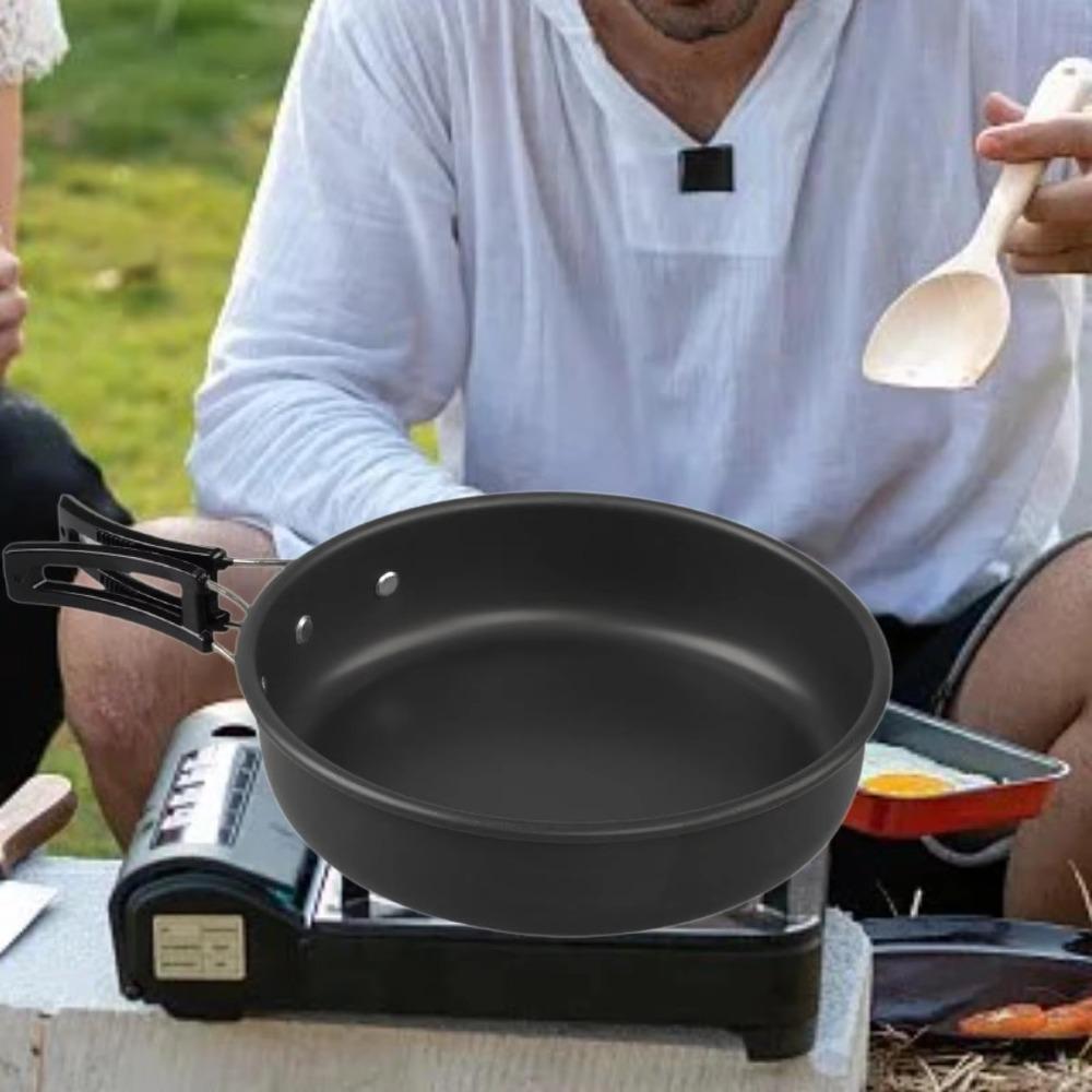 Aluminum Alloy Picnic Cookware Set with Foldable Handle Outdoor Pan Pot Hiking Skillet
Aluminum Alloy Picnic Cookware Set with Foldable Handle Outdoor Pan Pot Hiking Skillet