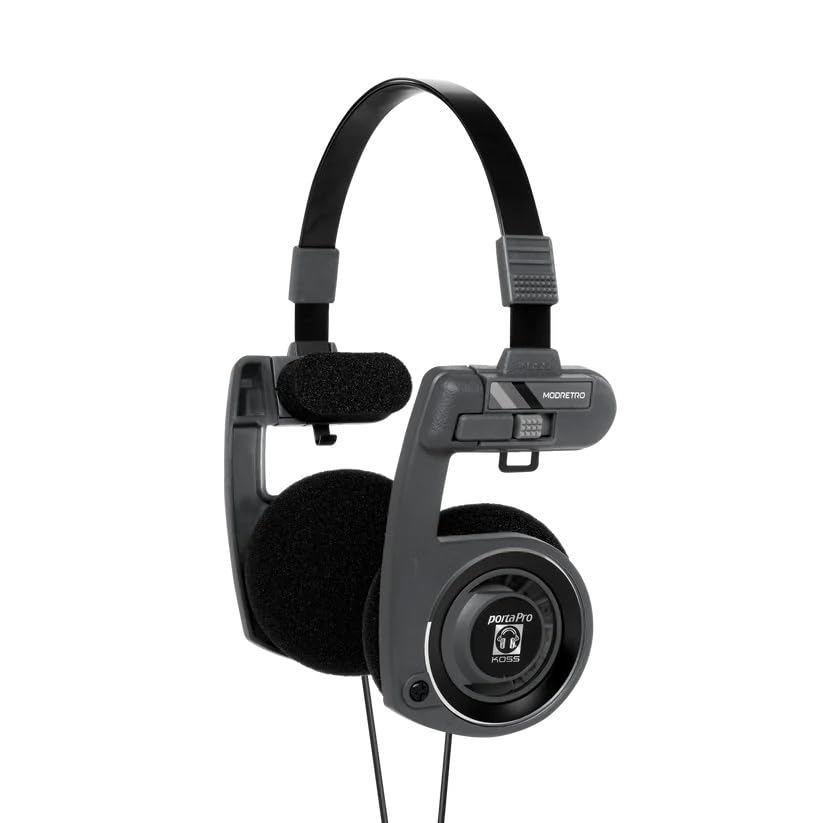 ModRetro Koss Porta Collaboration Black and comfortable portable audio headphones with Pro™ Headphones, – Foldable, lightweight, high-quality music.
ModRetro Koss Porta Collaboration Black and comfortable portable audio headphones with Pro™ Headphones, – Foldable, lightweight, high-quality music.