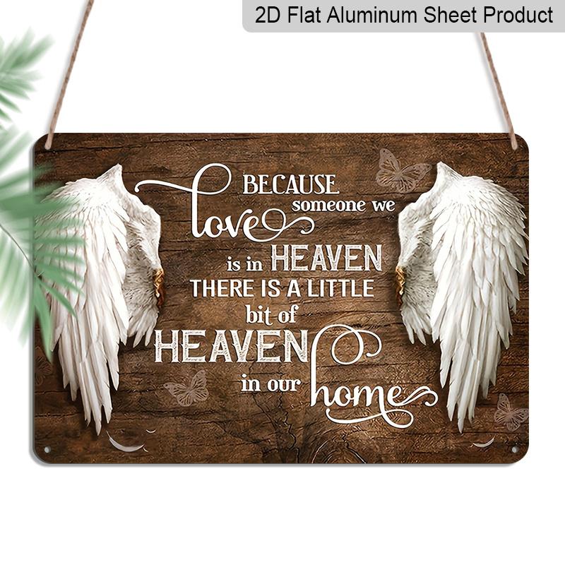 2D Flat, 1pc A Little Bit of Heaven in Our Home Aluminium Metal Wall Decor Sign - 8 x12 Memorial Bereavement Decor, Angel Wings & Butterfly Wall 20*30cm
2D Flat, 1pc A Little Bit of Heaven in Our Home Aluminium Metal Wall Decor Sign - 8 x12 Memorial Bereavement Decor, Angel Wings & Butterfly Wall 20*30cm