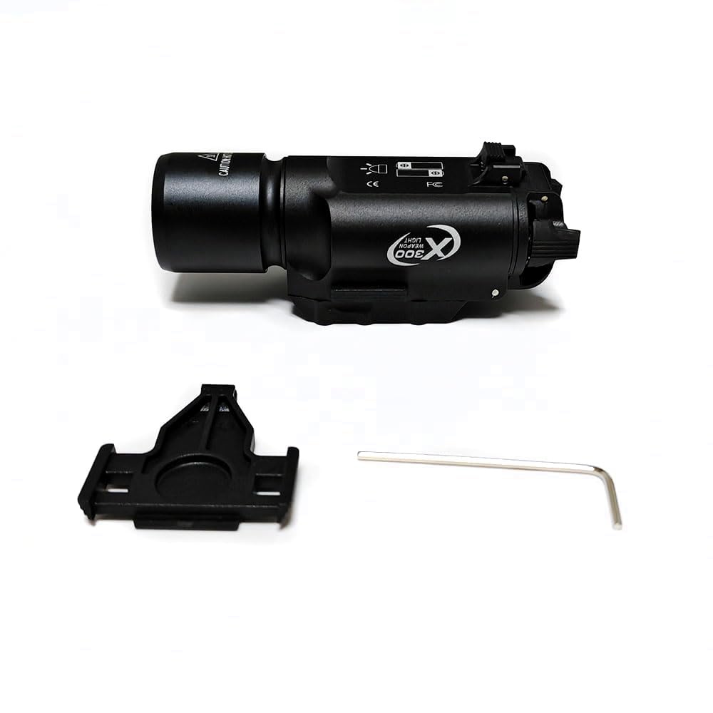 ELEMENT GEAR SF X300 Type Weapon Light with Slot Mounting Rail, Black, Replica
ELEMENT GEAR SF X300 Type Weapon Light with Slot Mounting Rail, Black, Replica