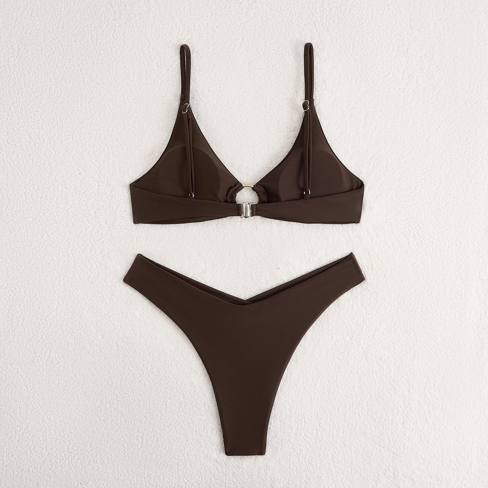 2025 European & American Double-Sided Nylon Solid Color Sexy Bikini Swimsuit Small кофейный
2025 European & American Double-Sided Nylon Solid Color Sexy Bikini Swimsuit Small кофейный