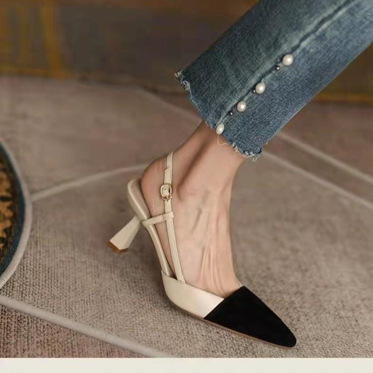 Niche high heels women s new pointed temperament splicing stiletto sandals with single shoes 40
Niche high heels women s new pointed temperament splicing stiletto sandals with single shoes 40
