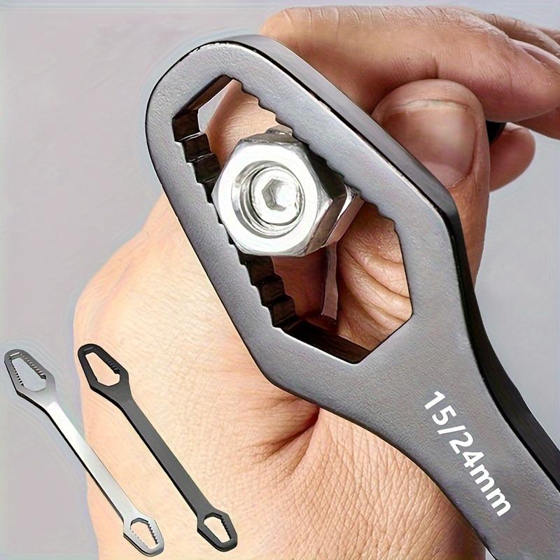 1pc Universal Double Ended Wrench, Self-Tightening 3-17mm Screw Nuts Repair Wrench, Double-Headed Ratchet Spanner, Adjustable чорний
1pc Universal Double Ended Wrench, Self-Tightening 3-17mm Screw Nuts Repair Wrench, Double-Headed Ratchet Spanner, Adjustable чорний