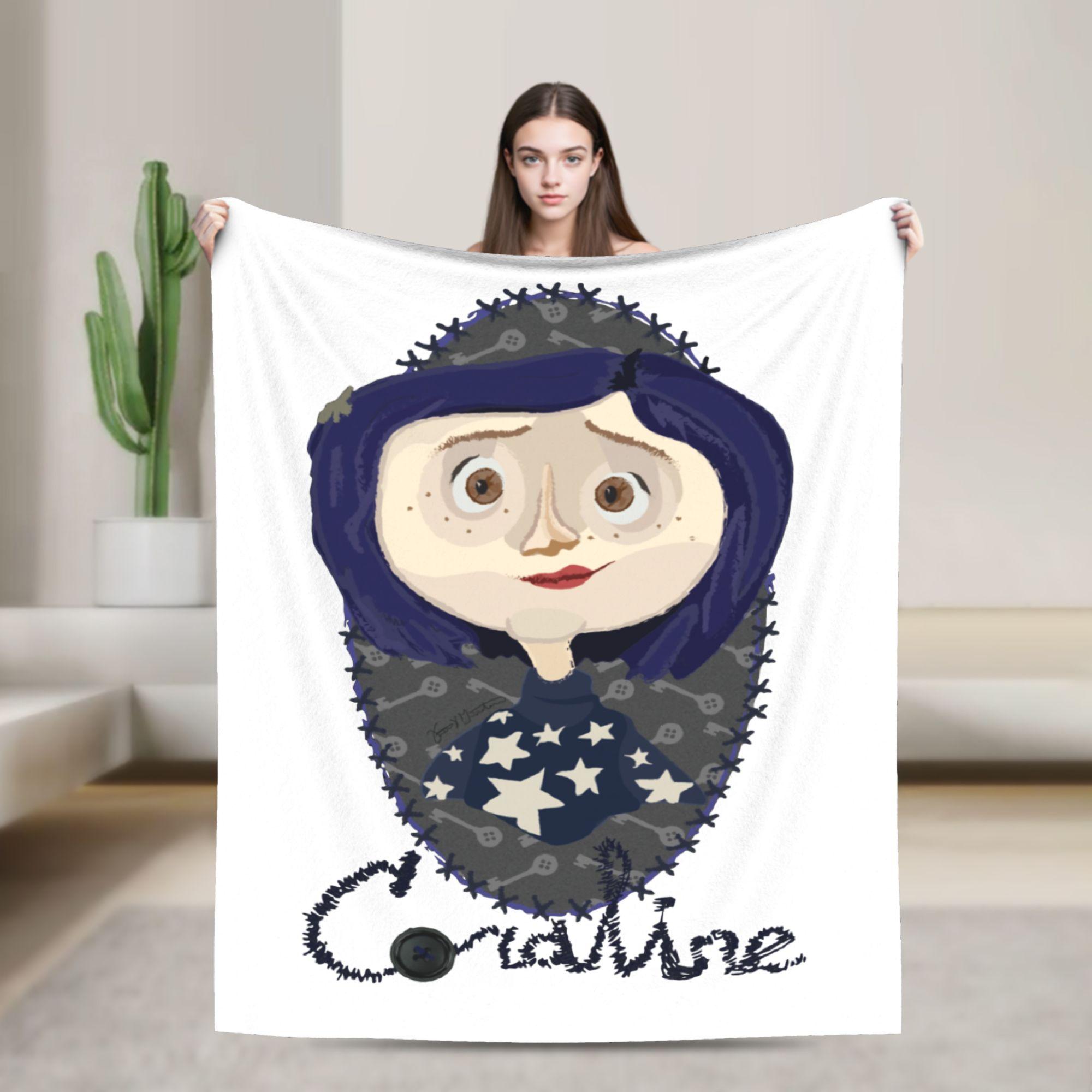 Coraline Halloween Horror Blanket Flannel Spring Autumn Portable Lightweight Throw Blankets for Home Car Bedding Throws 100x150cm
Coraline Halloween Horror Blanket Flannel Spring Autumn Portable Lightweight Throw Blankets for Home Car Bedding Throws 100x150cm