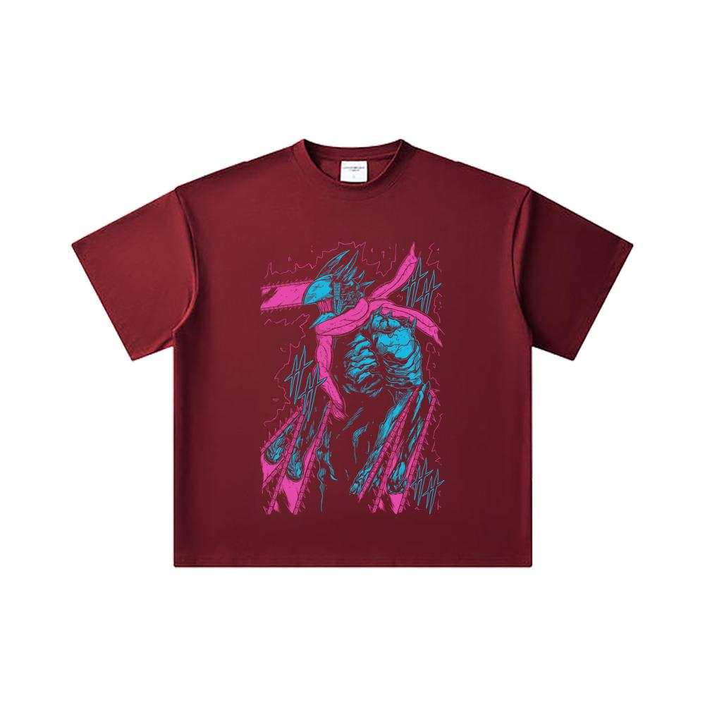 260 GSM Double Yarn 32 Count 100% Cotton Chainsaw Man V10 Denji Print Unisex Heavy Cotton T Shirt 2XL вина червоного кольору
260 GSM Double Yarn 32 Count 100% Cotton Chainsaw Man V10 Denji Print Unisex Heavy Cotton T Shirt 2XL вина червоного кольору
