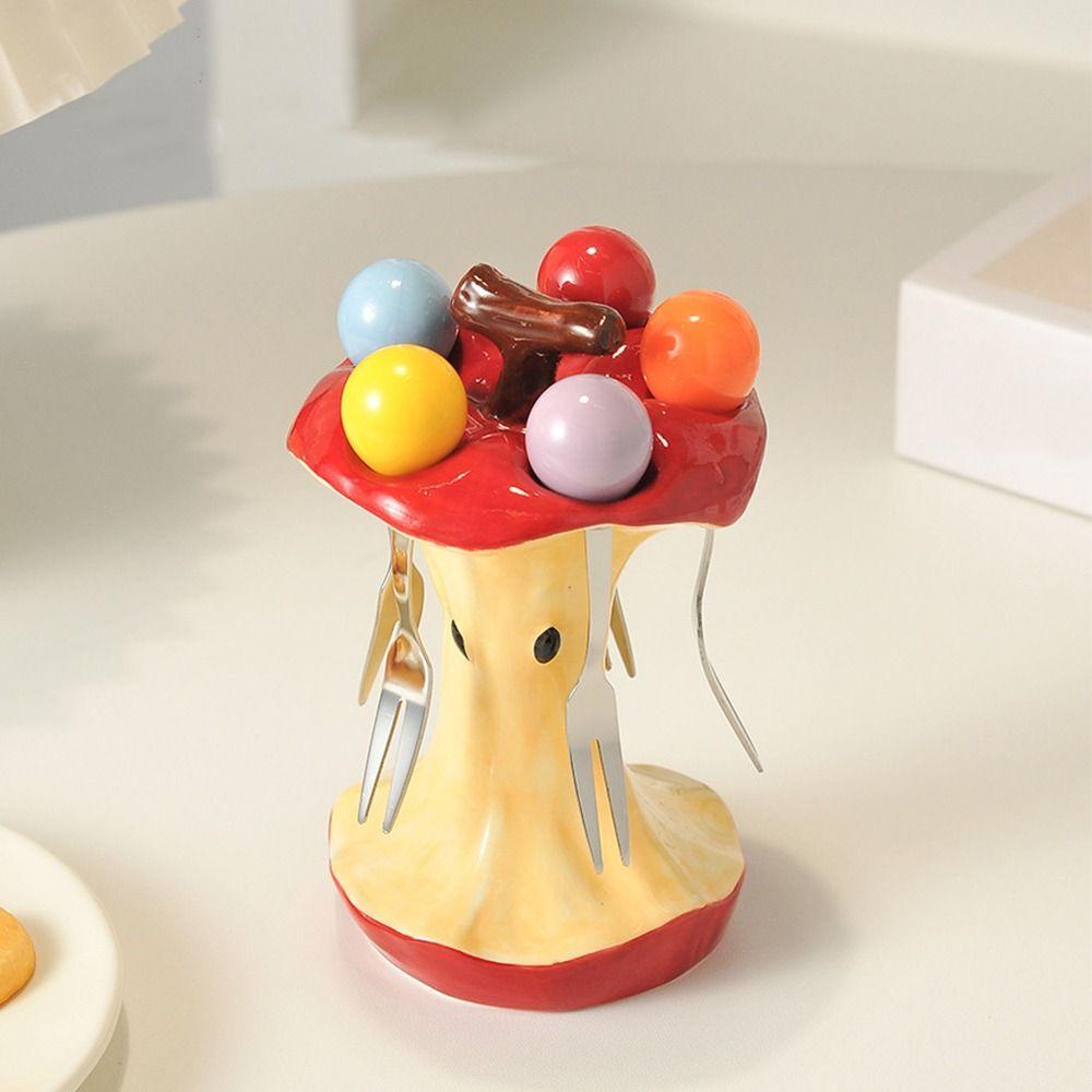 Portable Dessert Fork with Holder Comfortable Grip Fruit Fork with Storage Jar Kitchen Supplies зелений
Portable Dessert Fork with Holder Comfortable Grip Fruit Fork with Storage Jar Kitchen Supplies зелений