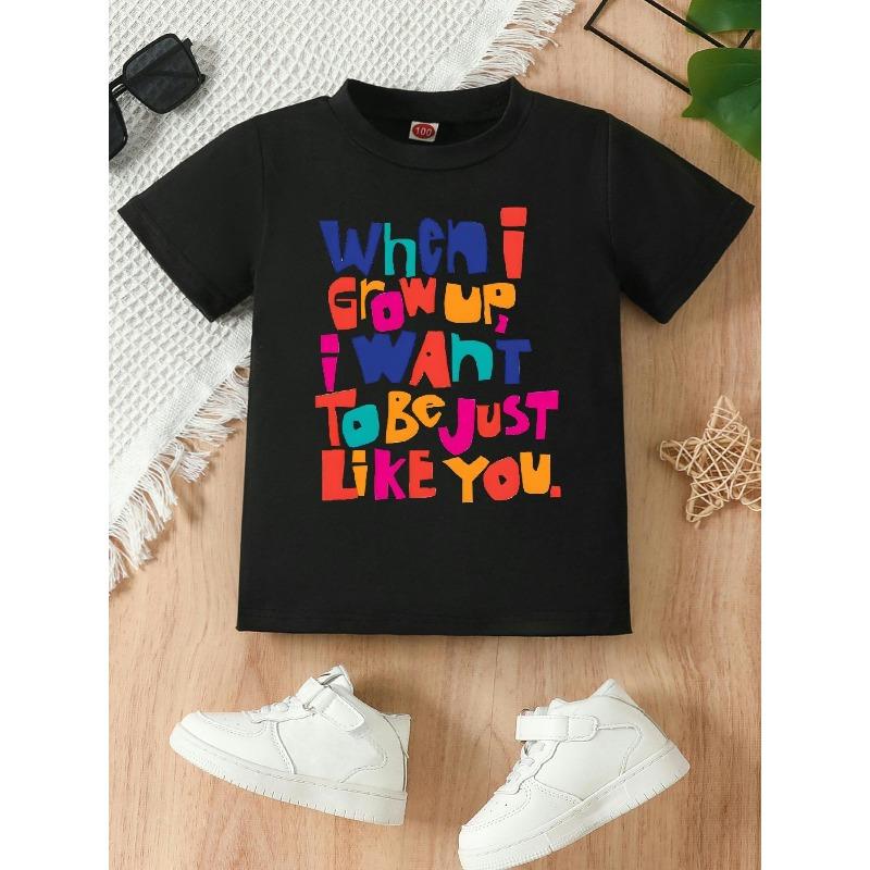 European sizes When I Grow Up I Want to Be Just Like You T-Shirt - Short Sleeve Crew Neck Top with Cute English Print & Role Model Slogan 98cm чёрный
European sizes When I Grow Up I Want to Be Just Like You T-Shirt - Short Sleeve Crew Neck Top with Cute English Print & Role Model Slogan 98cm чёрный