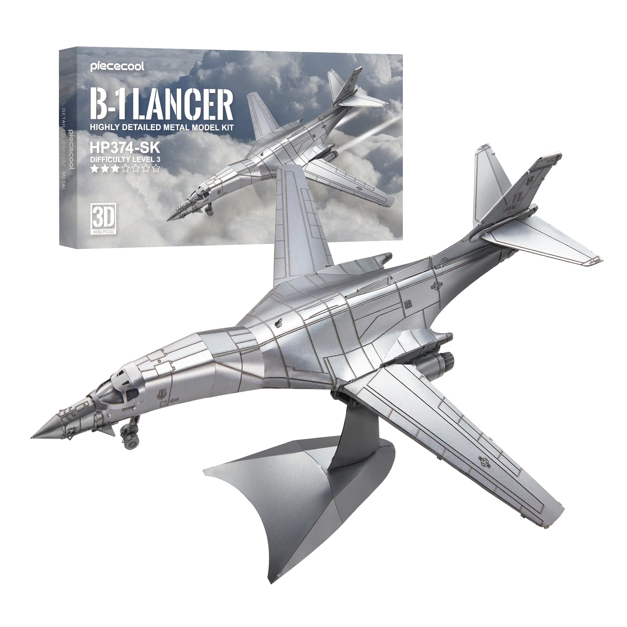 Piececool Metal 3D Puzzle Lancer Supersonic Strategic Bomber Metallic Nano Puzzle 3D Puzzle Assembly Required No Glue Required Difficulty Level Expert
Piececool Metal 3D Puzzle Lancer Supersonic Strategic Bomber Metallic Nano Puzzle 3D Puzzle Assembly Required No Glue Required Difficulty Level Expert
