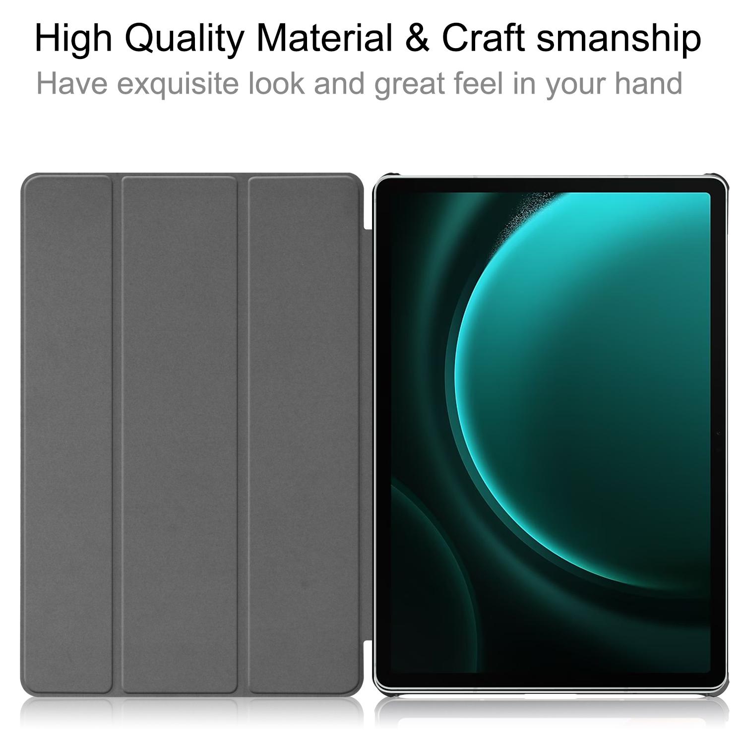 For Samsung Galaxy Tab S9 FE+ Leather Case Tablet Cover with Tri-fold Stand Dark Blue
For Samsung Galaxy Tab S9 FE+ Leather Case Tablet Cover with Tri-fold Stand Dark Blue